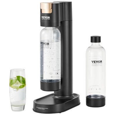 VEVOR Wassersprudler mit 2 BPA-freien 1-Liter-Flaschen fér 60-Liter-Zylinder