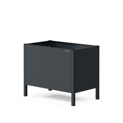Große anthrazitfarbene Blumenkübelverkleidung aus Metall: DAISY 500 x 400 x 300 mm