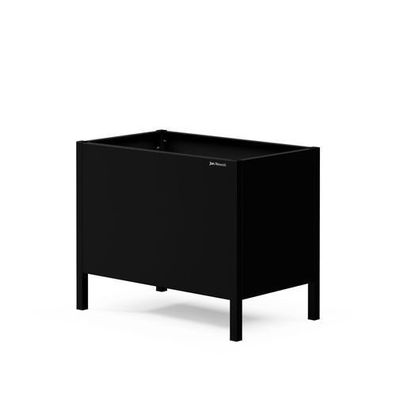 Große schwarze Blumenkübelverkleidung aus Metall: DAISY 500 x 400 x 300 mm
