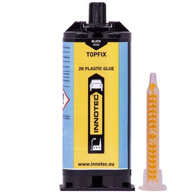 Innotec Top Fix 2K Kleber Schwarz 50 g – Schnelltrocknend, Hohe Haftung