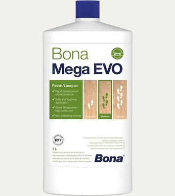 BONA MEGA EVO Extra Matt 1 Liter 1K-Wasserlack Holzböden