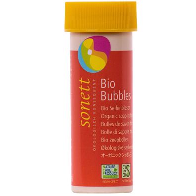 Sonett Kinder Bio Bubbles Seifenblasen 45ml mit 3-fach Blasring