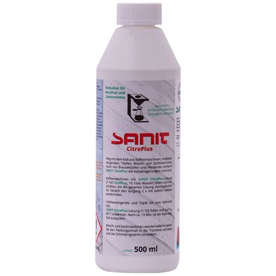 SANIT CitroPlus Kalklöser 500 ml – Entkalker gegen Kalk & Rost