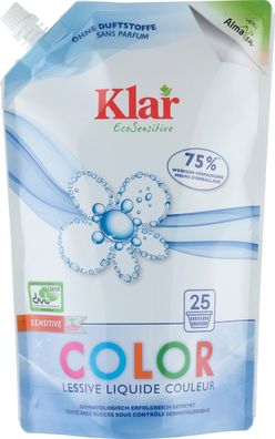 Klar Color Flüssigwaschmittel 1,5 L ÖkoPack Vegan & Dermatologisch