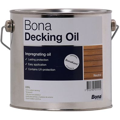BONA Decking Oil 2,5L Neutral Terrassenöl mit UV-Blocker