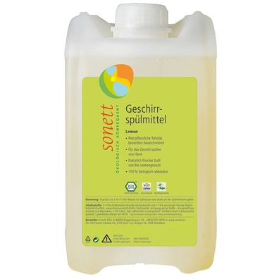 Sonett Geschirrspülmittel Lemon 5L – Hautfreundliches Handspülmittel
