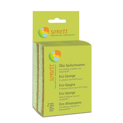 SONETT Spülschwamm 4er Pack Cellulose Sisal Recycling-PET