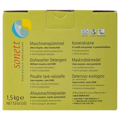 SONETT Maschinenspülmittel Pulverkonzentrat 1,5 kg biologisch abbaubar