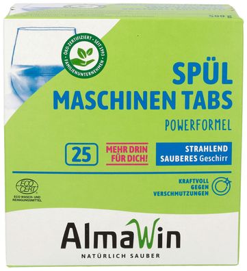 Almawin Spülmaschinentabs 25 Stück Extra Stark & Glänzend