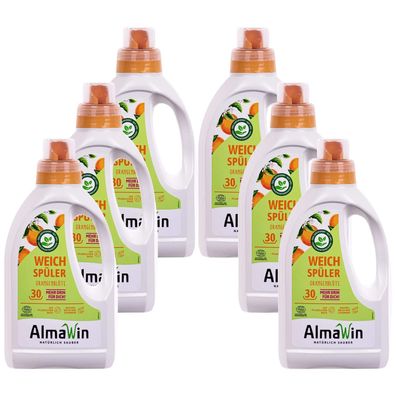 Almawin Weichspüler Orangenblüte 6×750 ml Konzentrat vegan Ecocert