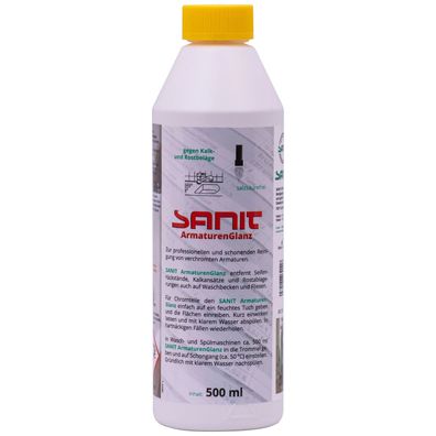 SANIT Armaturenblitz 500ml Kalkentferner Reiniger Chromarmaturen