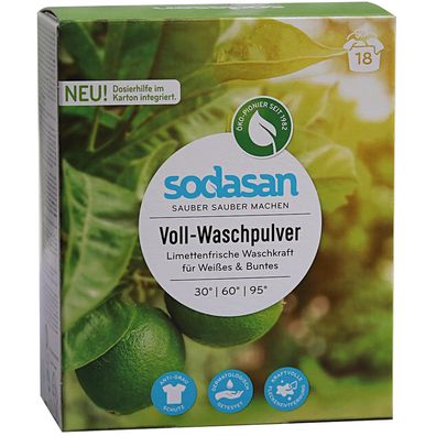 Sodasan Vollwaschpulver 1,01 kg – Ökologisches Waschmittel für Weiß & Bunt