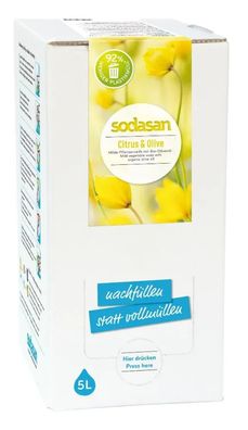 Sodasan Flüssigseife Citrus-Olive 5 L Nachfüllbag vegan
