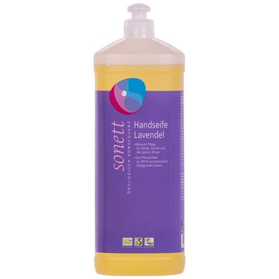 SONETT Handseife Lavendel 1L Nachfüllflasche Bio Flüssigseife