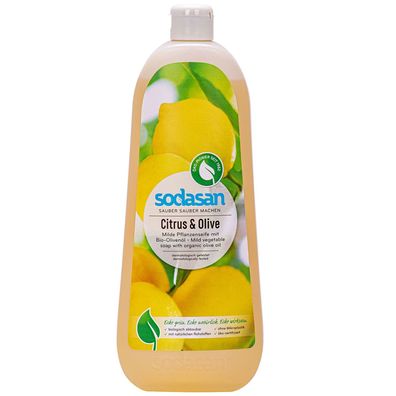 Sodasan Flüssigseife Liquid Citrus-Olive 1L – Tensidfrei & Vegan