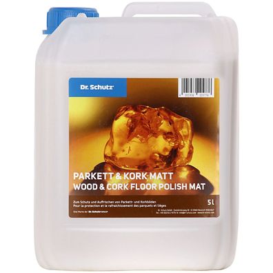 Dr. Schutz Parkett & Kork Matt 5L – Matte Pflege für 200m² Holz- und Korkböden