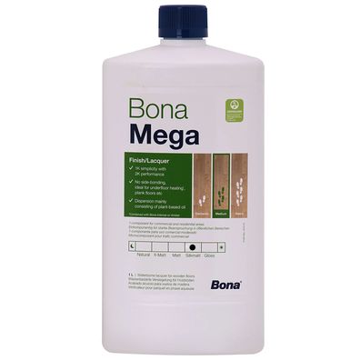 Bona Mega Parkettlack halbmatt 1L Polyurethan wasserbasiert