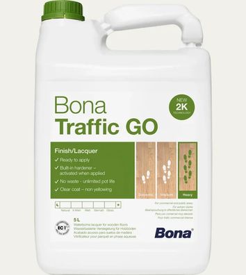 Bona Traffic GO 2K Parkettlack 5L Extramatt Wasserbasiert