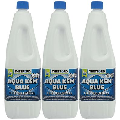 Thetford Aqua Kem Blue 3x2L Flüssiger Sanitärzusatz für Fäkalientank