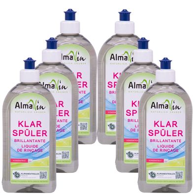 Almawin Klarspüler ÖkoKonzentrat 6x500 ml – Streifenfreies Glänzen