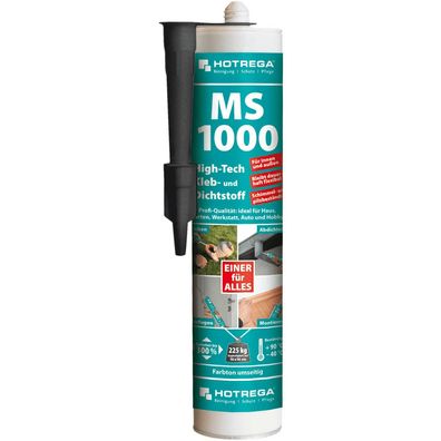 MS 1000 High Tech Kleb- und Dichtstoff 290 ml Schwarz