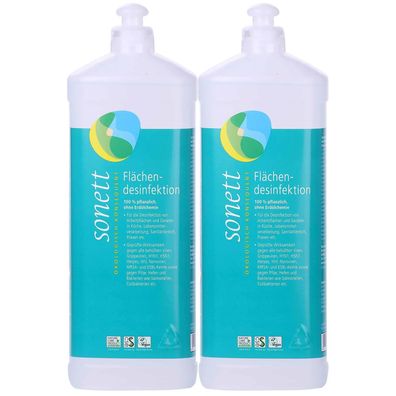 Sonett Flächendesinfektion 2x1 L Pflanzlich DVG-gelistet