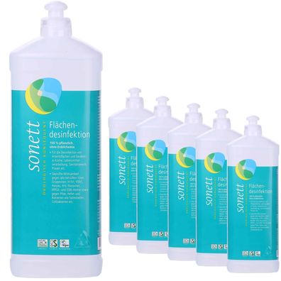 SONETT Flächendesinfektion Nachfüllflasche 6x1L 70 % Ethanol DVG-gelistet