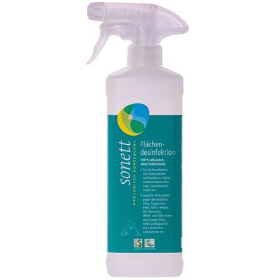 SONETT Flächendesinfektion 500 ml Sprühflasche – pflanzliche Alkohol-Formel