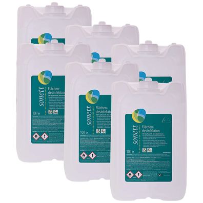 Sonett Flächendesinfektion 6 x 10 Liter DVG gelistet Nachfüllkanister