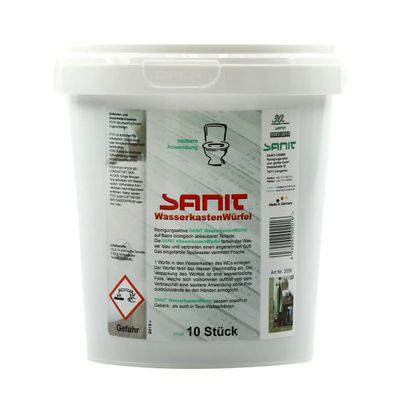 SANIT Wasserkastenwürfel 10 Stück blau mit Duft für Geberit TECE GROHE