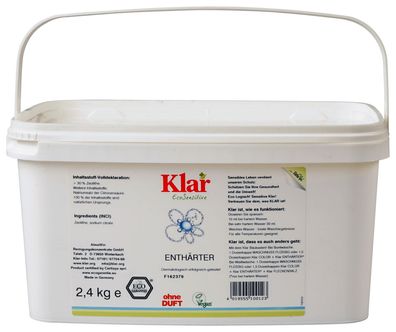 Klar Enthärter 2,4 kg vegan ökozertifiziert ohne Duft