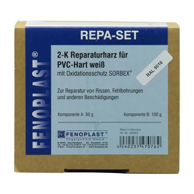 Fenoplast Reparatur-Set RAL 9016 2K Reparaturharz Kunststofffenster