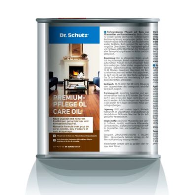 Dr. Schutz Premium Pflegeöl 1L für Parkett & Kork