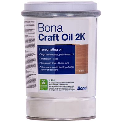 Bona Craft Oil 2K Sand 1,25 L – 2-Komponenten Parkettöl