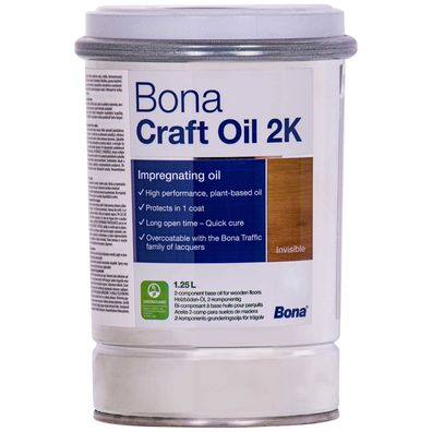 Bona Craft Oil 2K Invisible 1,25 l 2-Komponenten Holzöl