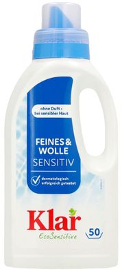 Klar Feines & Wolle Waschmittel 500 ml ohne Duft
