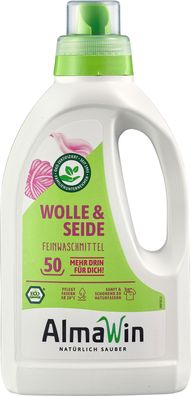 Almawin Wolle & Seide Waschmittel 750 ml – 50 Waschgänge, rückfettend