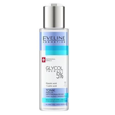 Eveline Gesichtstoner Glycol Therapy 5% AHA (Glykol- & Milchsäure) Anti-Unreinhe
