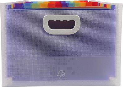 Exacompta 55198E Premium Kunststoff-Fächermappe Crystal mit Tragegriffen für DIN A4 2