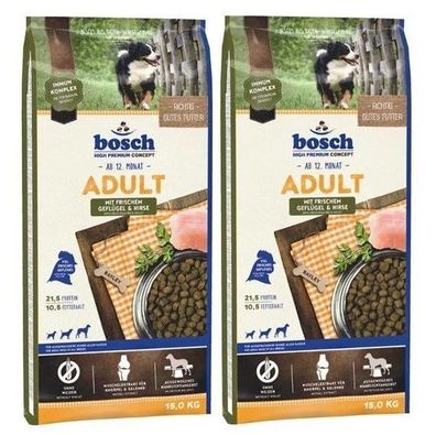 2 * Bosch Geflügel & Hirse 15 kg