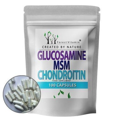 Glucosamin Chondroitin & MSM - 100 Kapseln - Komplex - Forest Vitamin
