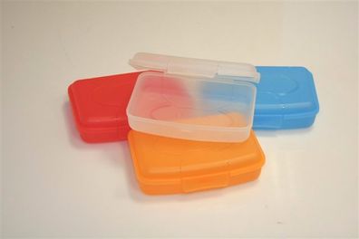 Proviantbox Snack Box flach BLAU 0,75l 16,5x11,5x4,5cm Freizeit Haushalt Gastrobed