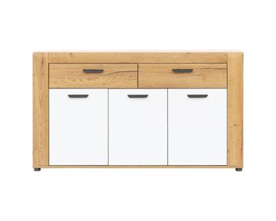 Kommode Besto BT03 Sideboard Evoke Eiche/Weiß Glanz