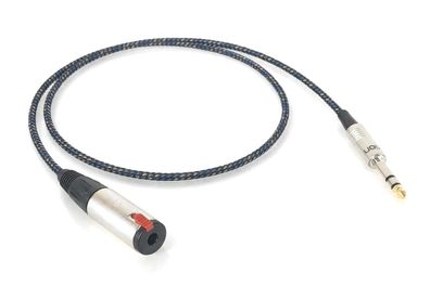 Viablue EPC-4 - HighEnd Kopfhörerkabel - Verlängerung - 6,3mm Klinke - Blue