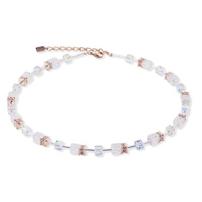 Coeur de Lion 3018-10-1425 GeoCUBE® Iconic Nature Halskette roségold-weiß
