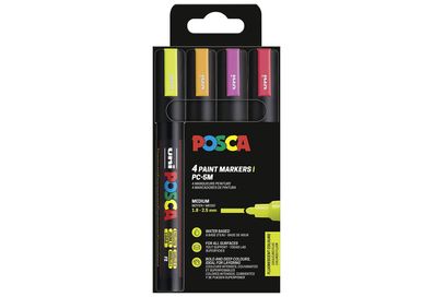 Uniball Marker UNI POSCA PC-5M 4er Set Neon 666295