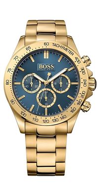 Hugo Boss Ikon Chronograph Gold Edelstahl Blau HB1513340