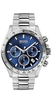 Boss Hero Herren Chronograph Silber Blau Edelstahl HB1513755