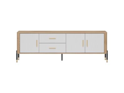 Fernsehschrank Dante DT02 Tv-Lowboard - Cremona Eiche/Weiß