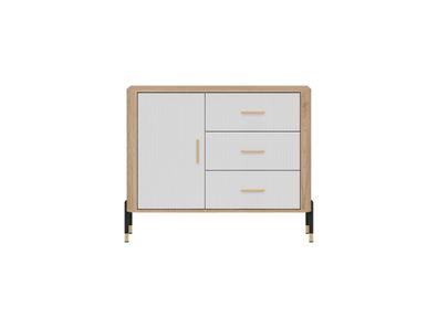 Kommode Dante DT03 Schubladenschrank - Cremona Eiche/Weiß